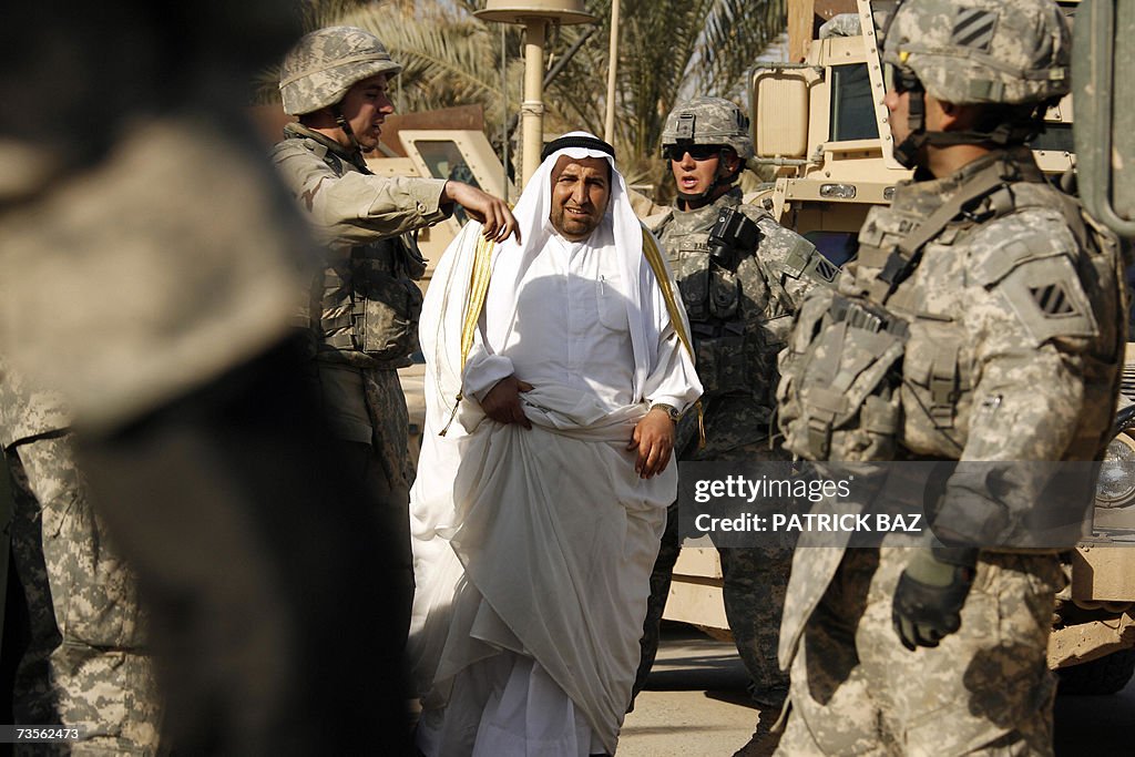 An unidentified tribe leader from Iraq's...
