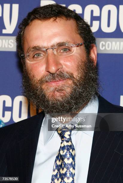 S Rabbi Shmuley Boteach attends the private screening and reception for the new Discovery Channel series "Planet Earth" at the American Museum of...