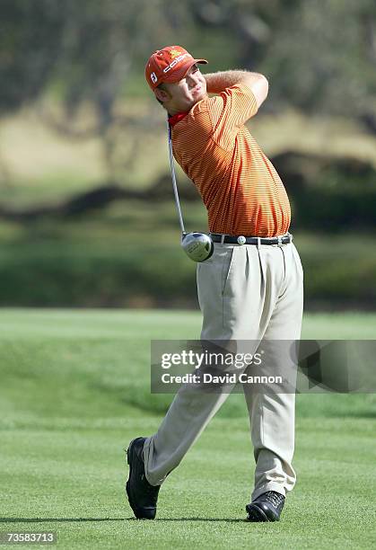 Holmes of the USA drives at the par 4, 16th hole during the first round of the Arnold Palmer Invitational presented by Mastercard, on the...