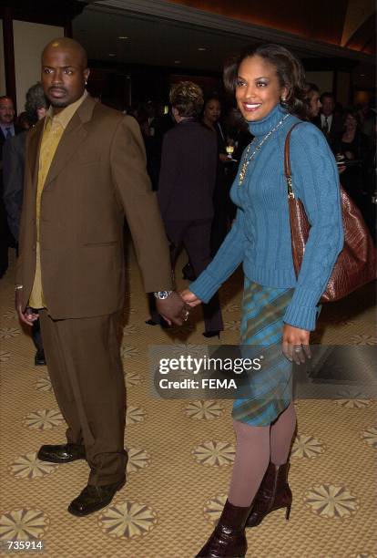 Female boxer Laila Ali with her husband, Johnny McClain arrive at "Roast This! An Evening With Muhammad Ali and Friends" celebrity roast November 16,...