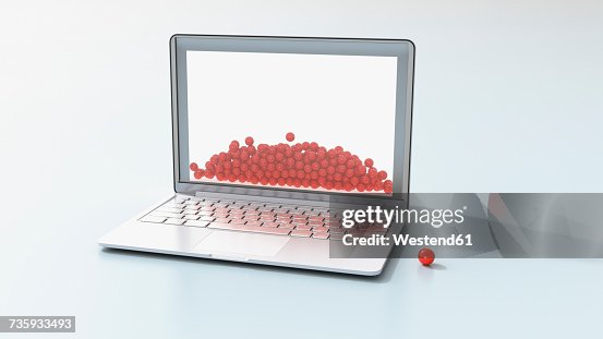 Laptop And Red Balls 3d Rendering High-Res Vector Graphic - Getty Images