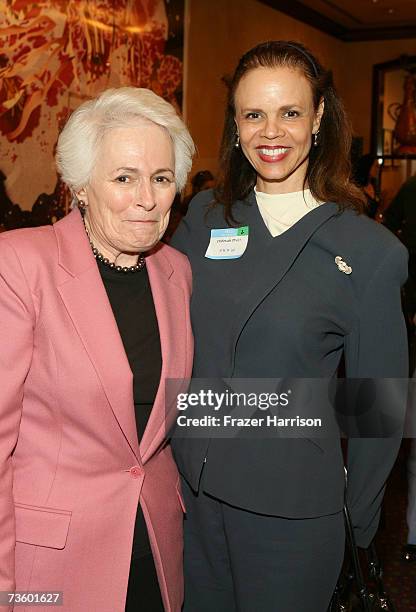 Director and CEO Jean Picker Firstenberg and actress Deborah Pratt attend the AFI luncheon honoring Jean Picker Firstenberg held at Spago on March...