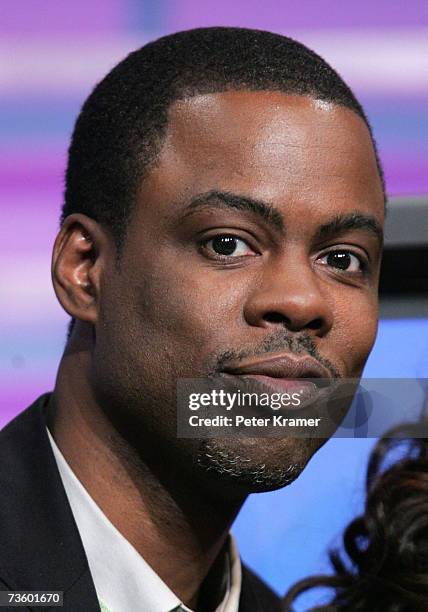 Actor Chris Rock makes an appearance on BET's 106 & Park on March 15, 2007 in New York City.