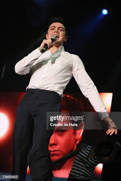 Ray Quinn performs during the "X Factor" gigs at Wembley on March 15, 2007 in London, England.