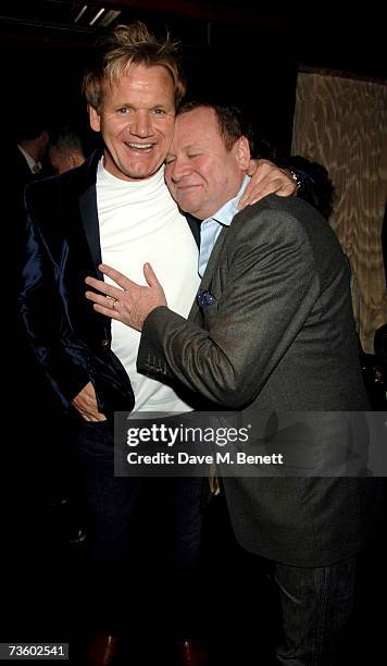 Gordon Ramsay and Gary Farrow attends private party at Ronnie Scott's hosted by Gary Farrow on March 15, 2007 in London, England.