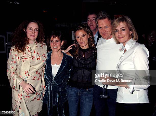 Rebekah Wade, wife of Jeremy Clarkson, Tana Ramsay, Jeremey Clarkson, Gordon Ramsay and Jane Moore attend private party at Ronnie Scott's hosted by...