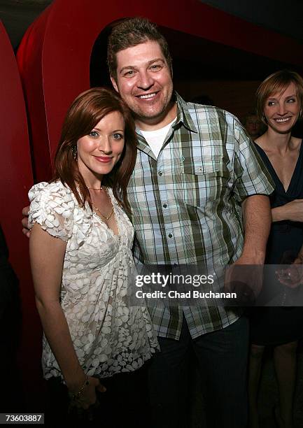 Actors Elizabeth Bogush and Brad William attend the premiere party for ABC's "October Road" at the Geisha House on March 15, 2007 in Los Angeles,...