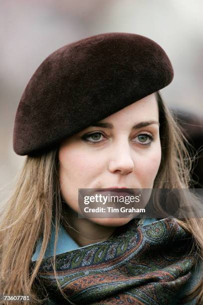 Prince William's girlfriend Kate Middleton attends the final day of Cheltenham Festival on March 16, 2007 in Gloucestershire, England.