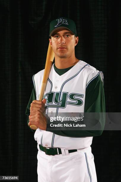 Rocco Baldelli poses during Tampa Bay Devil Rays Photo Day on February 27, 2006 at the Raymond A. Naimoli Baseball Complex in St. Petersburg, Florida.