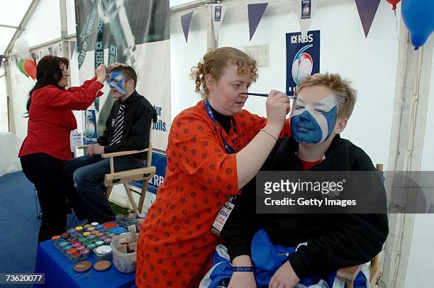 Guests attend an RBS Six Nations party at Perthsire RFC on March 2007 in Perth, Scotland. Perthsire RFC was one of four regional competition winners...