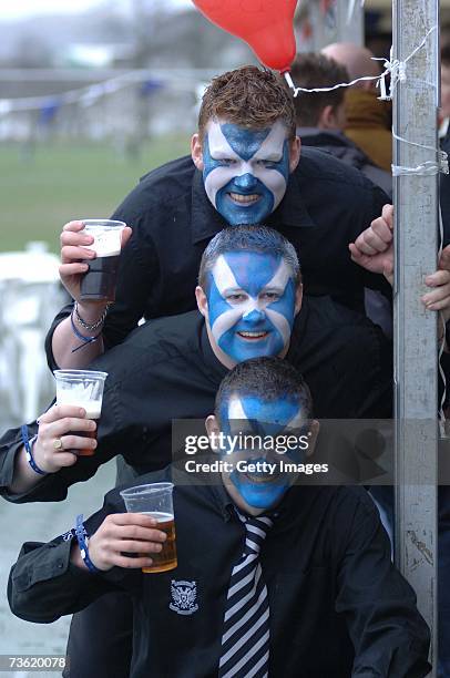 Guests attend an RBS Six Nations party at Perthsire RFC on March 2007 in Perth, Scotland. Perthsire RFC was one of four regional competition winners...