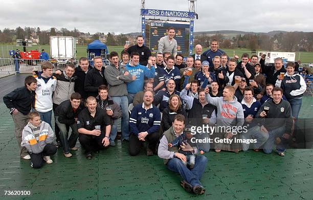 Guests attend an RBS Six Nations party at Perthsire RFC on March 2007 in Perth, Scotland. Perthsire RFC was one of four regional competition winners...