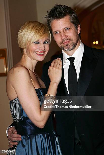 Susann Atwell and Olaf Richter arrives on the red carped during the Gala Spa Awards 2007 on March 17, 2007 in Baden-Baden, Germany.