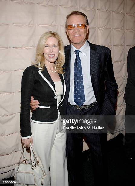 Kim Campbell and Glen Campbell attend the Pacific Pioneer Broadcasters Luncheon honoring Glen Campbell for his 45 years in show business at the...