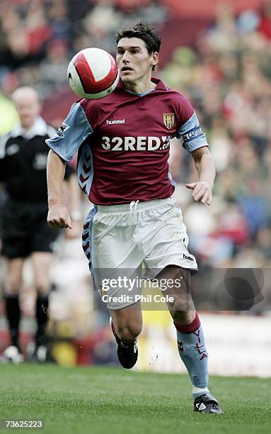 Gareth Barry of Aston Villa during the Barclays Premiership match between Aston Villa and Liverpool at Villa Park on March 18, 2007 in Birmingham,...