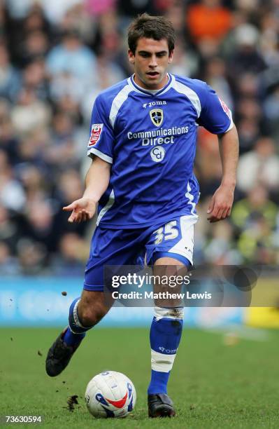 Simon Walton of Cardiff City in action during the Coca-Cola Championship match between Derby County and Cardiff City at Pride Park on March 17, 2007...