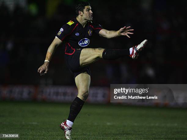 Trent Barratt of Wigan Warriors in action during the engage Super League match between Salford City Reds and Wigan Warriors at the Willows on March...