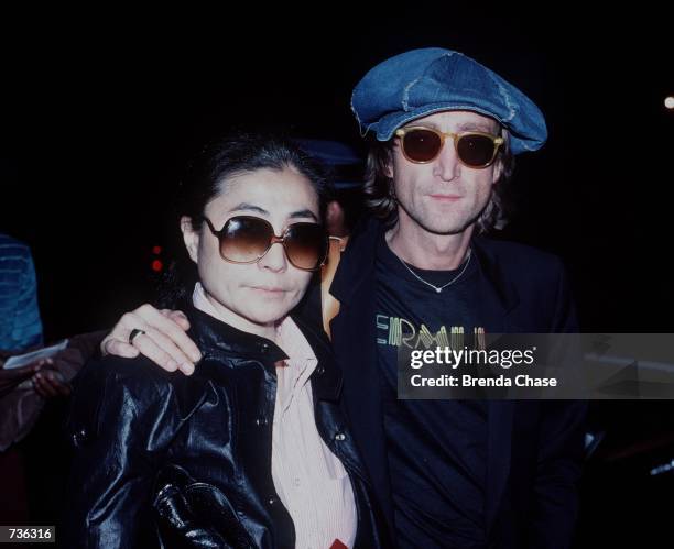 John Lennon and Yoko Ono shortly before Lennon was shot and killed in New York, NY in December, 1980.