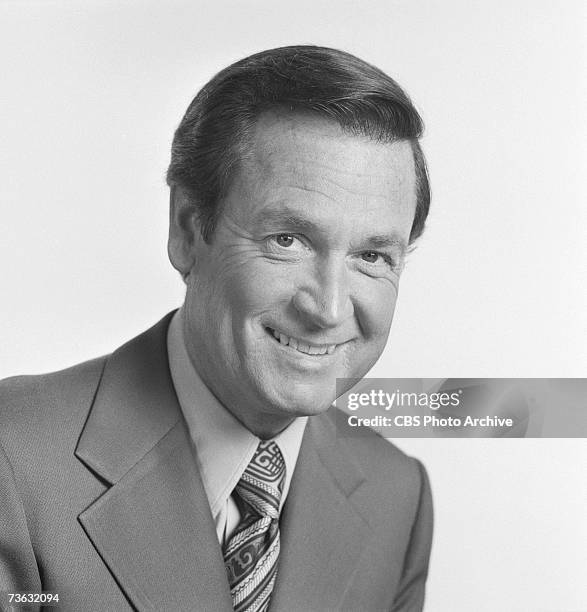 Portrait of American game show host Bob Barker for the CBS game show 'The Price is Right,' Los Angeles, California, August 14, 1972.