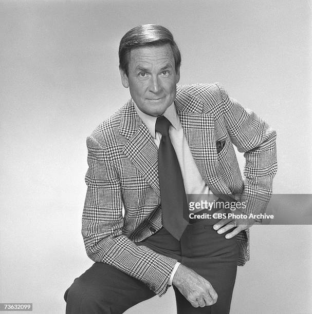 Publicity portrait of American game show host Bob Barker for the CBS game show 'The Price is Right,' Los Angeles, California, November 11, 1974.