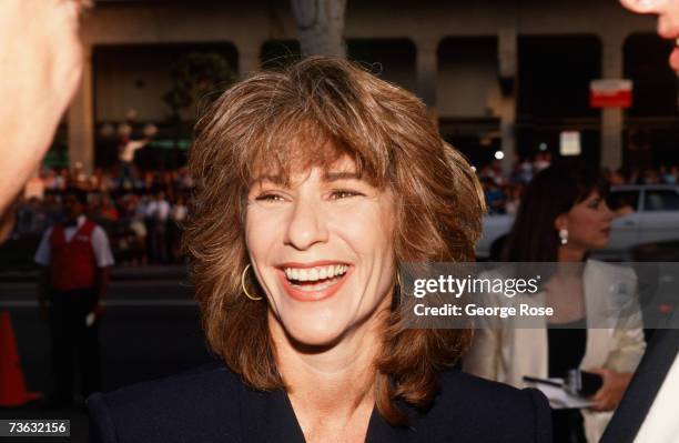 Film studio executive, Dawn Steel, attends the 1989 West Hollywood, California, Irving "Swifty" Lazar Oscar Party held at Spago.