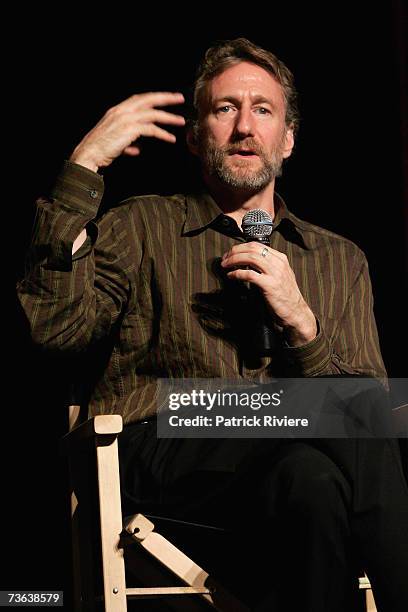 Executive Producer, Brian Henson attends a press conference for The Jim Henson Company's "Puppet Up! Uncensored" puppet act at the State Theatre on...