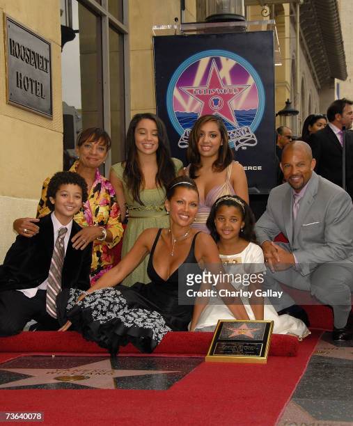 Singer/actress Vanessa Williams is joined by her children Devin Hervey, Melanie Hervey, Jillian Hervey and Sasha Fox, mother Helen Williams and...