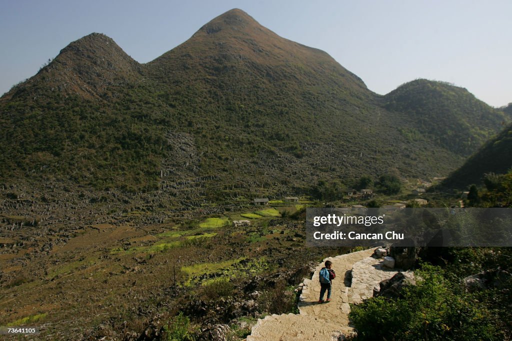 Remote Community Houses School In Cave