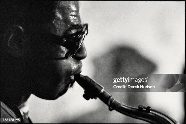 American jazz musician Archie Shepp at the Campagne Premiere jazz club in Montparnasse, Paris in 1979.