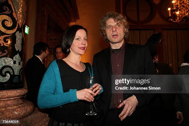 Actress Jule Ronstaedt and actor Udo Wachtveitl attend the Oscar-Gala to honour Florian Henckel von Donnersmarck on March 20 in Munich, Germany.