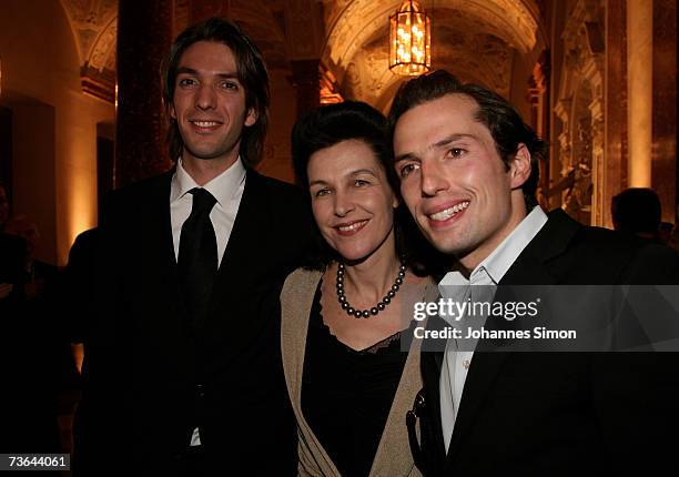 Producer Max Wiedemann , and Qirin Berg and Beittina Reitz attend the Oscar-Gala to honour Florian Henckel von Donnersmarck on March 20 in Munich,...