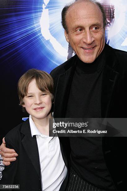 Actor Chris O'neil and Producer Michael Phillips arrive at the premiere of New Line's "The Last Mimzy" held at the The Mann Village Theatre on March...