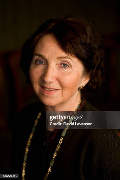 Author Jane Hawking, the first wife of Astrophysicist Stephen Hawking, poses for a portrait at the annual "Sunday Times Oxford Literary Festival"...