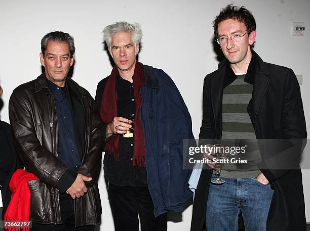 Directors Paul Auster, Jim Jarmusch, and John Carney attend the opening night party for The 36th Annual New Directors / New Films Festival at MoMA on...