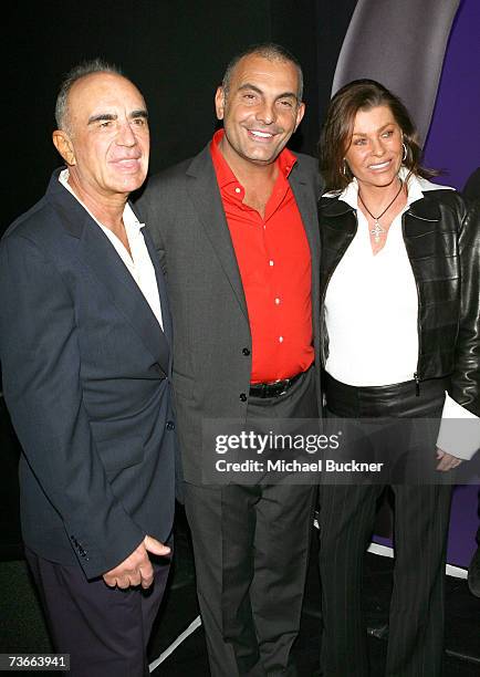 Attorney David Shapiro,designer Christian Audigier, and Linell Thomas in the front row at the Christian Audigier Fall 2007 fashion show during...