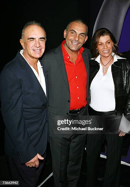 Attorney David Shapiro,designer Christian Audigier, and Linell Thomas in the front row at the Christian Audigier Fall 2007 fashion show during...