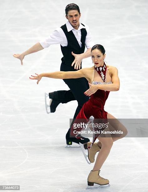 Sinead Kerr and John Kerr from Great Britain compete in the original dance portion of the ice dancing competition during the World Figure Skating...
