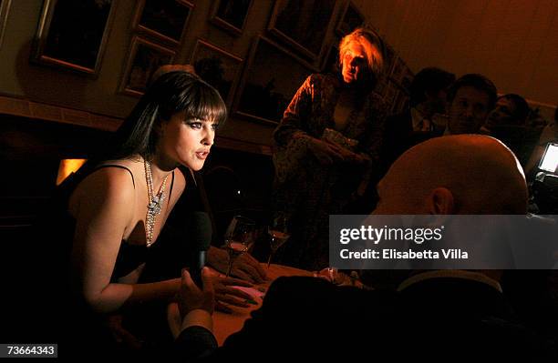 Actress Monica Bellucci attends the Cartier Spring Party held at the Galleria Nazionale on March 21, 2007 in Rome, Italy. The party marks the launch...