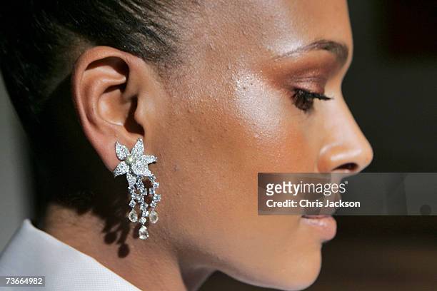 Model poses during the Cartier Spring Party held at the Galleria Nazionale on March 21, 2007 in Rome, Italy. The party marks the launch of the...