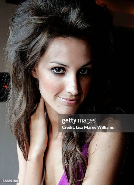 Model Laura Dundovic attends the 21st anniversary of hairdressers Joh Bailey and Marilyn Koch's Double Bay salon, at Hugo?s Lounge on March 22, 2007...