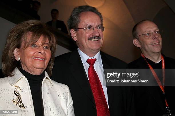 Charlotte Knobloch, president of the central council of Jews in Germany, Munich's Lord Mayor Christian Ude and Bernhard Purin, director of Jewish...