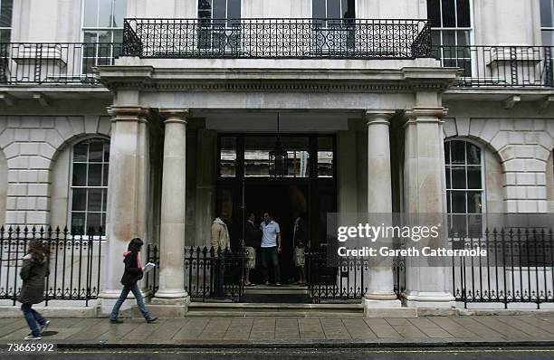 General view of the Abercrombie & Fitch UK Flagship Store on Savile Row on March 22, 2007 in London, England. The store opened its doors today and is...