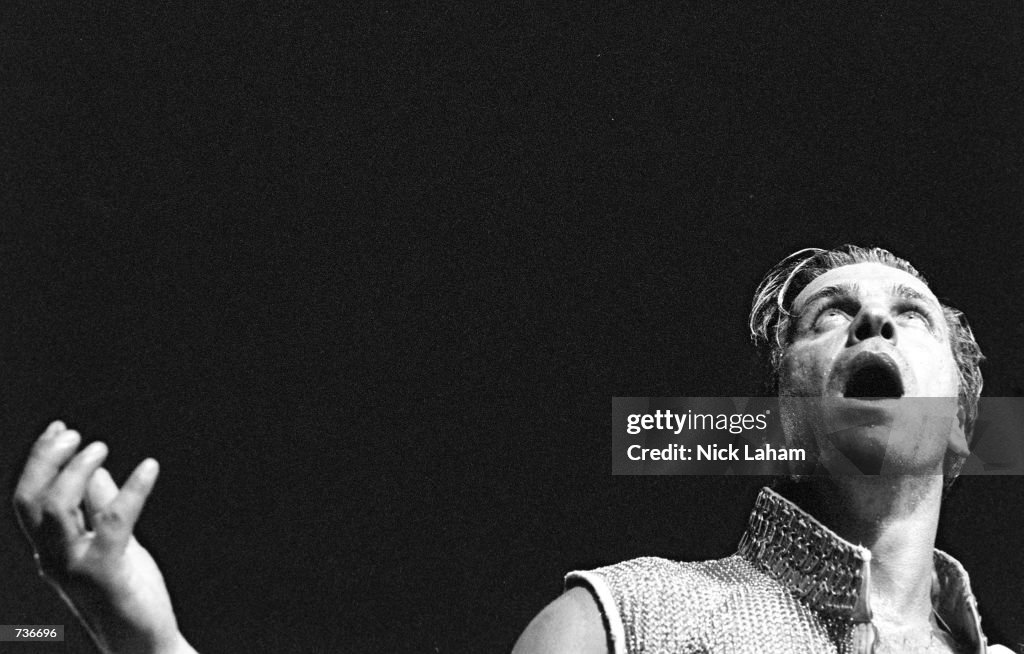 A member of the German heavy metal band Rammstein performs at the ...