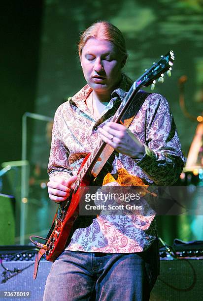 Derek Trucks of The Allman Brothers Band performs during their first night of 13 performances at The Beacon Theatre on March 22, 2007 in New York...