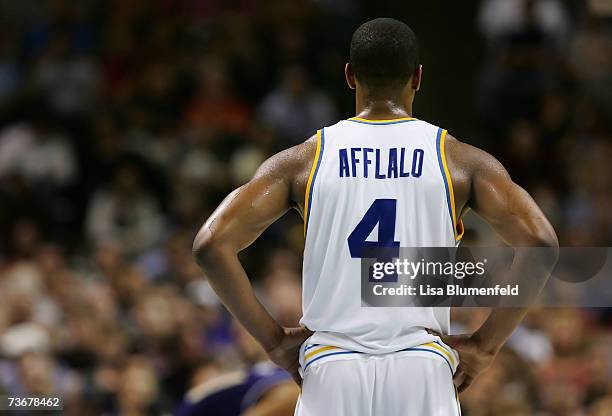 Arron Afflalo of the UCLA Bruins in action during round three of the NCAA Men's Basketball Tournament against the Pittsburgh Panthers at the HP...