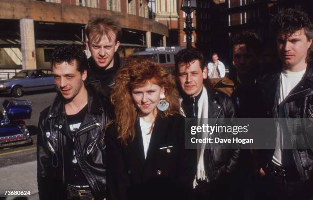 English rock band T'Pau with singer Carol Decker, circa 1988.