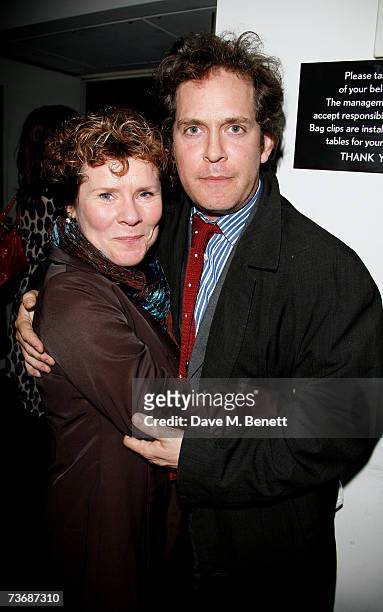 Imelda Staunton and Tom Hollander attend the a fundraiser party for the Almeida Theatre, at the Almeida Theatre on March 23, 2007 in London, England.