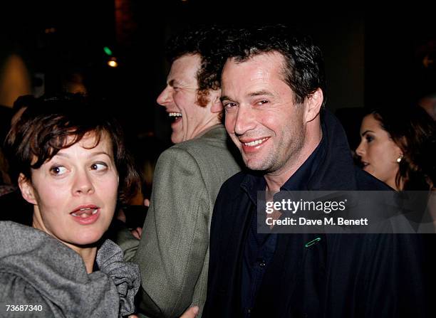 Helen McCrory and James Purefoy attend the a fundraiser party for the Almeida Theatre, at the Almeida Theatre on March 23, 2007 in London, England.