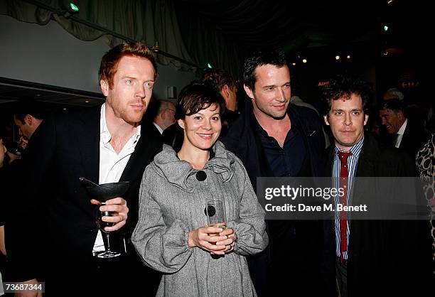 Damian Lewis, Helen McCrory, James Purefoy and Tom Hollander attend the a fundraiser party for the Almeida Theatre, at the Almeida Theatre on March...