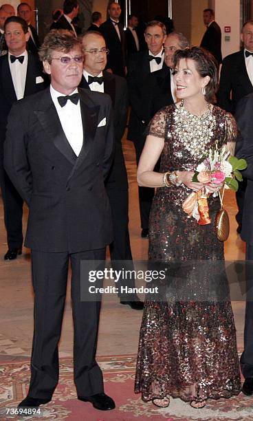 Princess Caroline of Hanover and Prince Ernst-August of Hanover attend the 2007 Monte Carlo Rose Ball at the Monte-Carlo Sporting Club on March 24,...